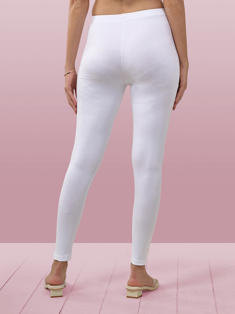 White  Ankle Premium  Leggings
