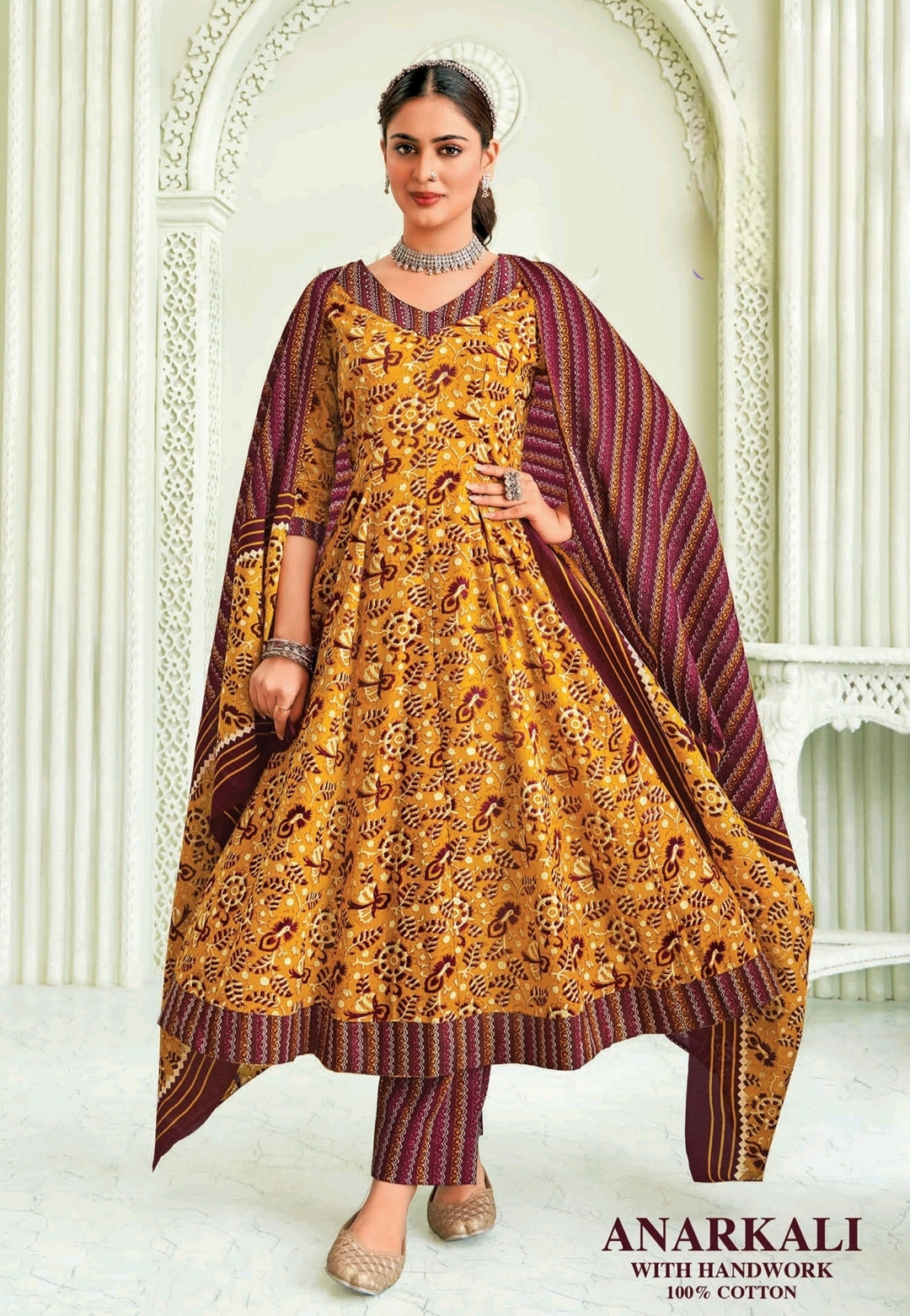 Honey Gold Anarkali Dress